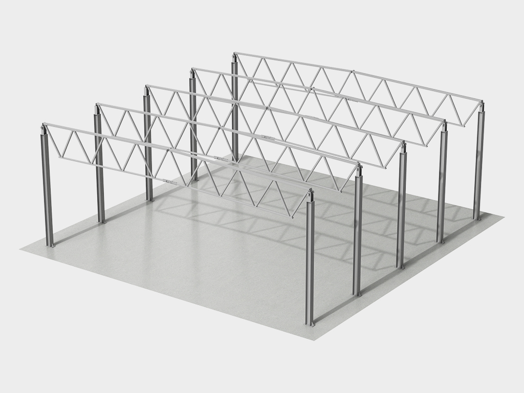 Ферма из прокатных профилей квадратного сечения.
